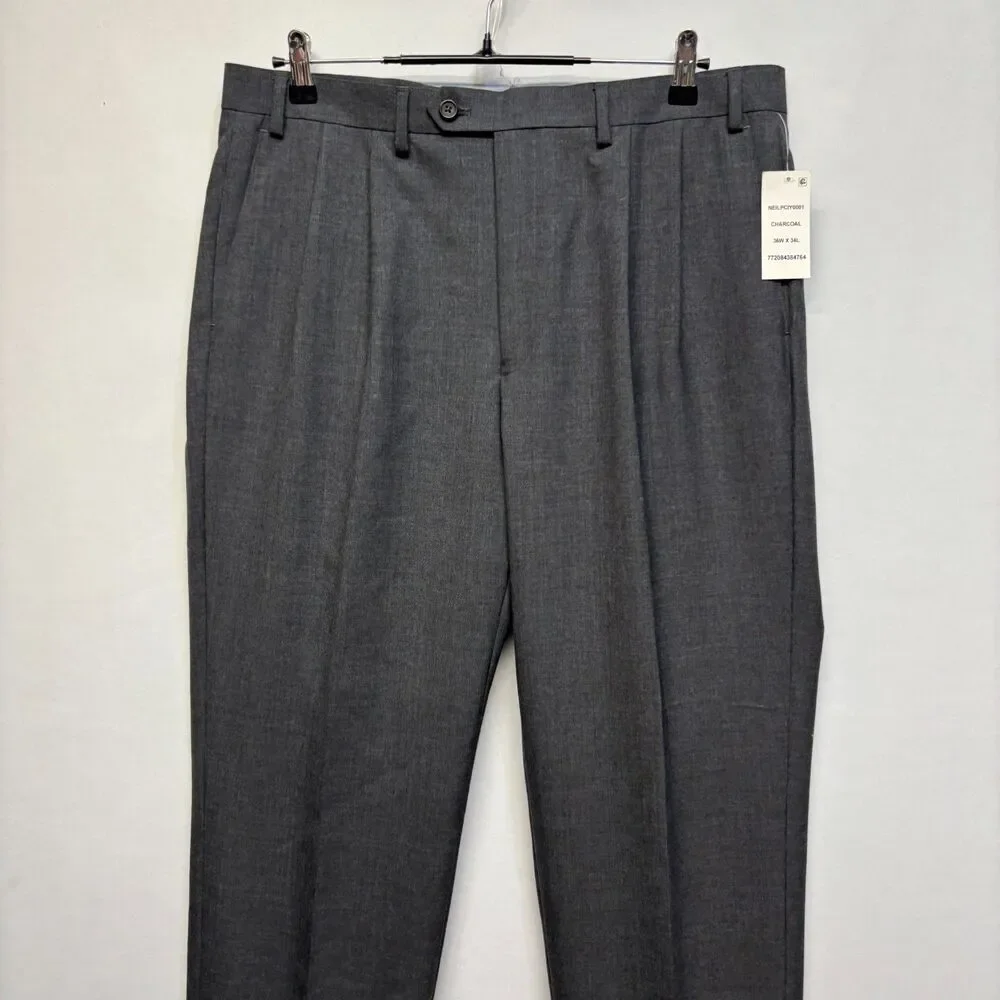 NWT Lauren Ralph Lauren Men Pleated Wool Blend Dress Pants 36x34 Gray D119 -26